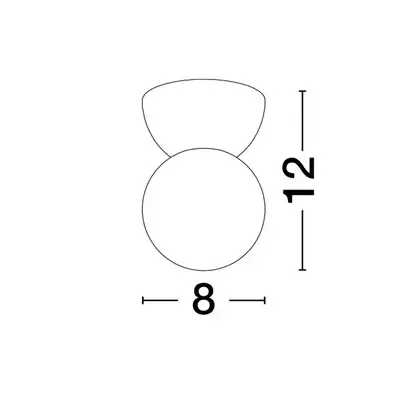 Minimalistyczna szklana sufitowa lampa TROSILA LE45295 czerwona