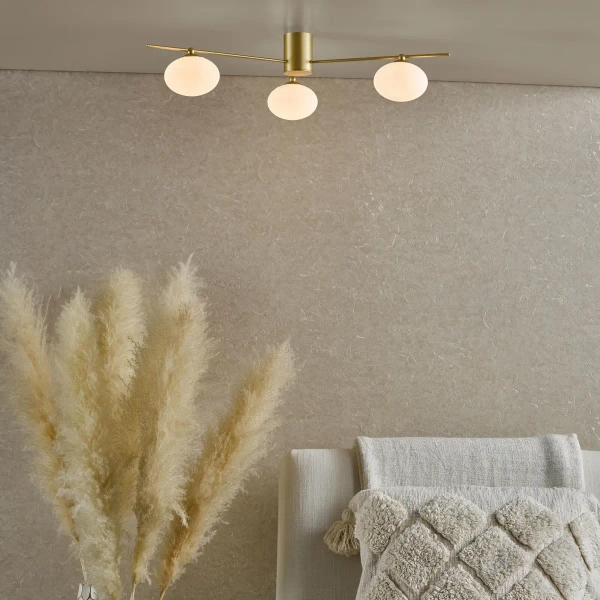 Kulista lampa sufitowa Jasper JAS5335 szklane białe złote