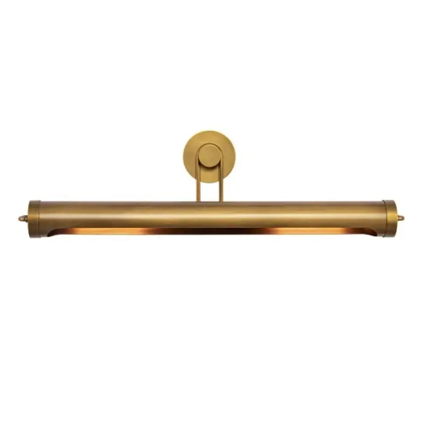 Obrazowa lampa ścienna Wynwood QN-WYNWOOD-PL-L-VBS podłużna mosiądz