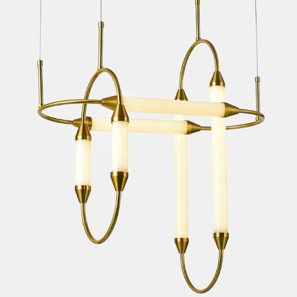 LAMPA wisząca DEGAL PND-43612-3 Italux dekoracyjna OPRAWA metalowa LED 3000K zwis miedziany biały