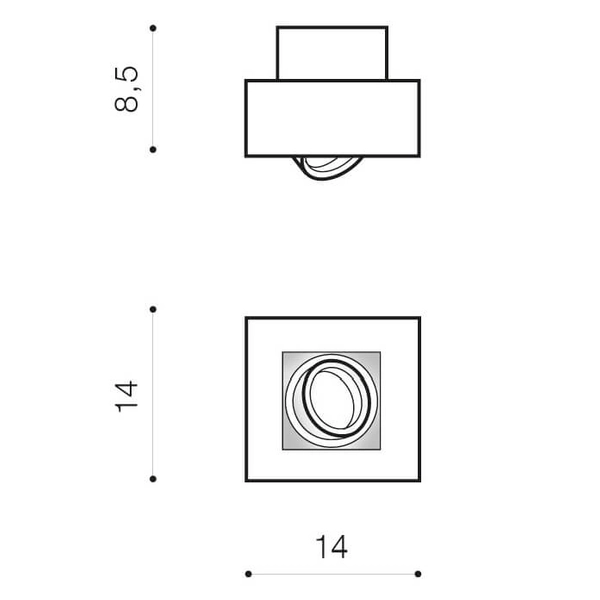 Regulowana lampa przysufitowa NIKEA AZ4432 Azzardo do salonu czarny