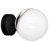 Kinkiet LAMPA ścienna SFERA MLP8870 Milagro szklana OPRAWA kula ball loftowa czarna biała chrom