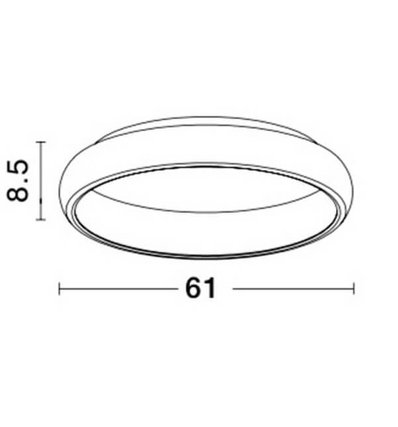 Natynkowa lampa sufitowa Tolu LE41497 LED 50W 3000K czarna