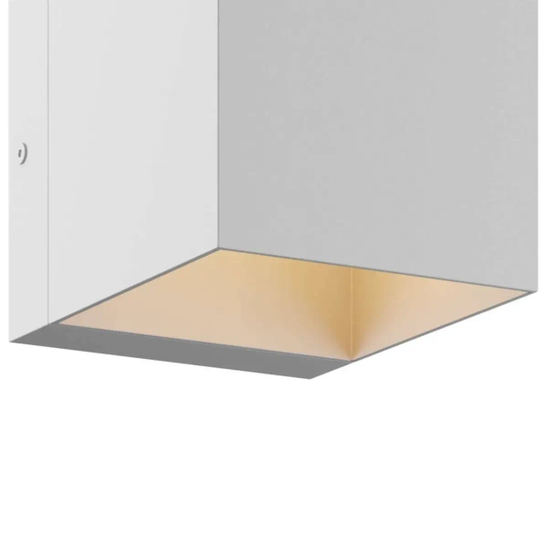 Metalowy kinkiet Transfer 90841-N Zumaline kostka salonowa biała nowoczesna