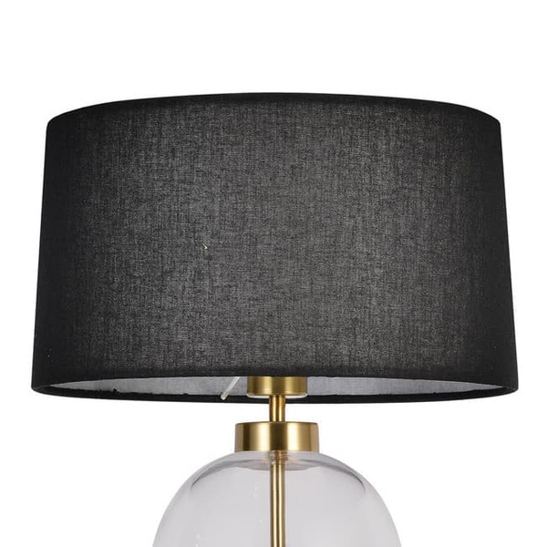 Abażurowa lampka stołowa Amur LP-919/1T transparent Light Prestige czarna