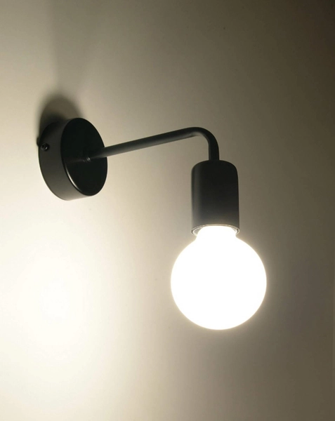 Industrialna LAMPA ścienna SL.0306 kinkiet OPRAWA loft metalowa czarna