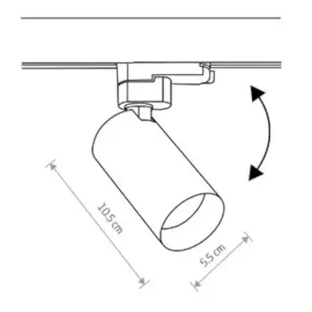 Reflektorek do 3-faz. szynoprzewodu Ctls Mono 10239 czarny