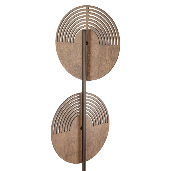 Skandynawska stojąca lampa Lunar Wood 16135 drewniana brązowy