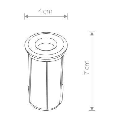 Zewnętrzna LAMPA schodowa PICCO 9106 Nowodvorski metalowa OPRAWA outdoor LED 1W 3000K wpust do zabudowy IP67 srebrny