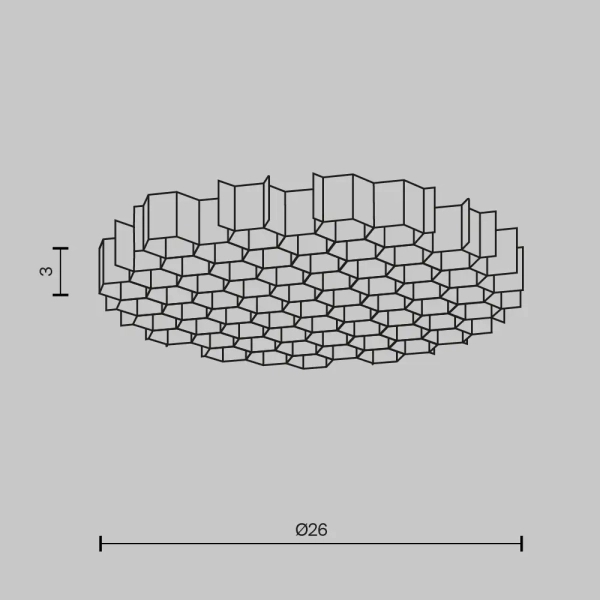 Antyodblaskowy filtr do lamp Wise HoneyComb ⌀26mm HoneyComb-D26 czarny