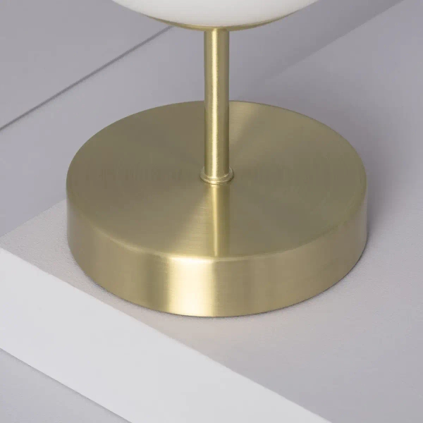 Stołowa lampka kula Milano ABR-LSS-Z-E27 Abruzzo metal szkło złoty biały