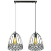 Industrialna LAMPA wisząca Klatka 6802/2 ZWIS -01 Elem loftowa OPRAWA druciany ZWIS klatki czarne