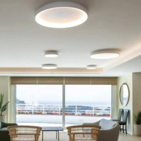 Natynkowy plafon sufitowy 2049 LED 43W 3000K okrągły biały