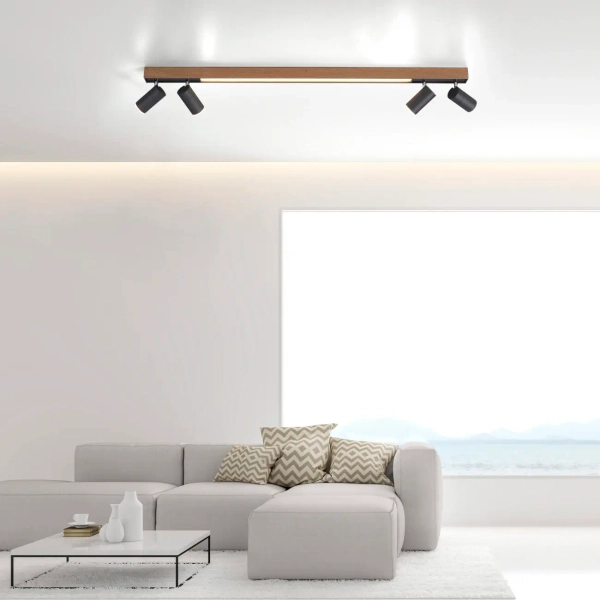 Sufitowa lampa PURE-LINES brązowa antracyt 6121-79 5xLED 25W CCT tuby