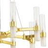 Salonowa lampa wisząca Candela DN1505-10 gold Step mleczne tuby złote