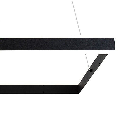 Czarna lampa wisząca Quadro 3085 ledowy ring 60W 4000K zwis nad stół