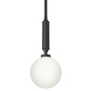 Szklana lampa do sypialni Ero I wisząca kula ball biała