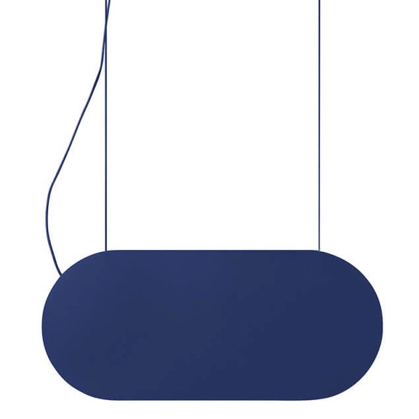 Lampa wisząca nad wyspę Malumi MLA61313P2 LED 24W 3000K granatowa