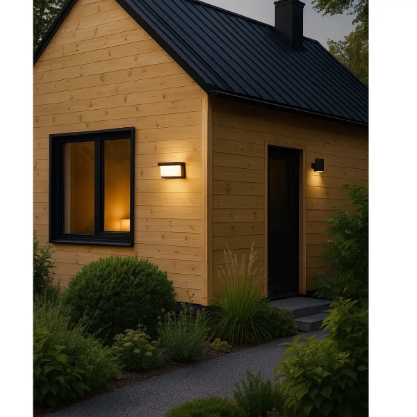 Tarasowa lampa ścienna Frizer LZFRIZ1 prostokąt IP65 czarny