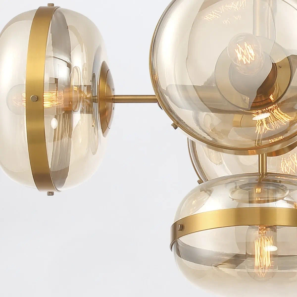 Szklana lampa wisząca Nottingham QN-NOTTINGHAM-10LP-AB złoty przezroczysty