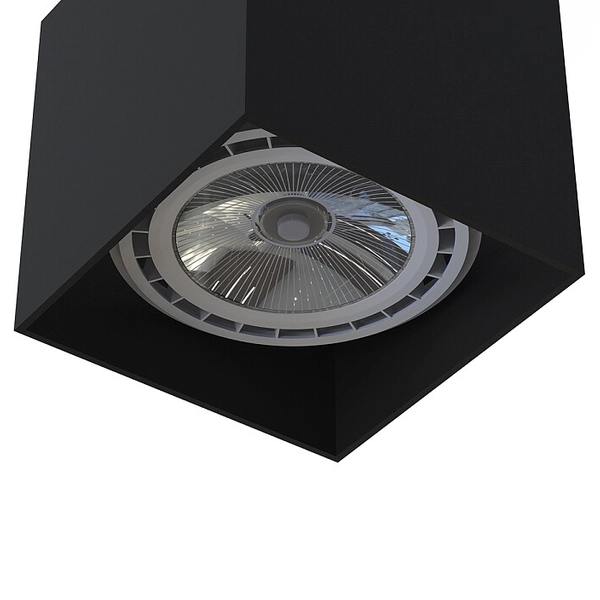 Punktowa lampa sufitowa Cobble 7790 czarny spot kostka do jadalni