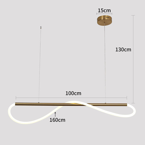 Wisząca lampa nad stół Meleca LP-2345/1P S GD CCT LED 24W 4000K złota