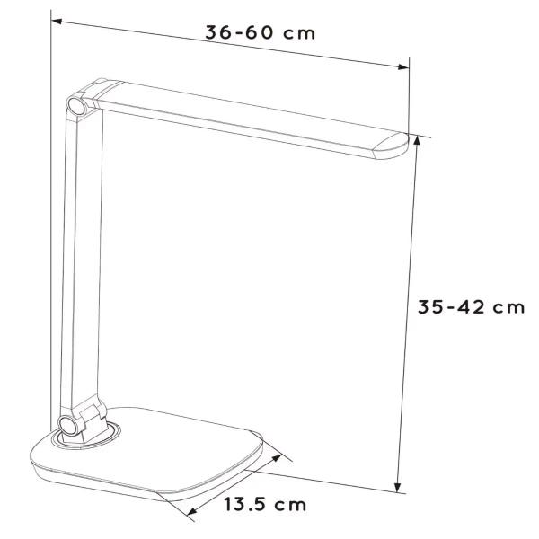 Gabinetowa lampka na biurko Vario 24656/10/30 Lucide LED 8W 2700K czarna