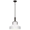 Nowoczesna wisząca lampa Brecken QZ-BRECKEN-2P-OZ-OPAL czarna biała