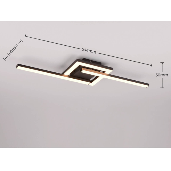 Sufitowa lampa ledowa Viale R67303132 17W 3000K czarna