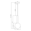 Lampa wisząca nad wyspę NIKO GOLD ML0330 do kuchni złoty