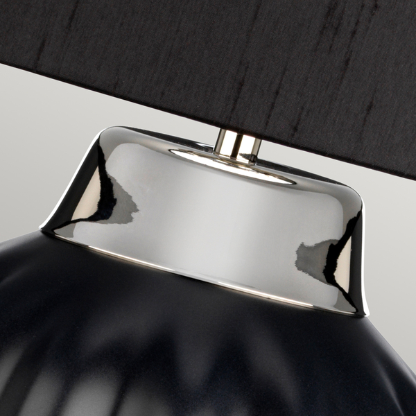 Lampa stołowa QN-BEXLEY-TL-BKPN na biurko nikiel czarna