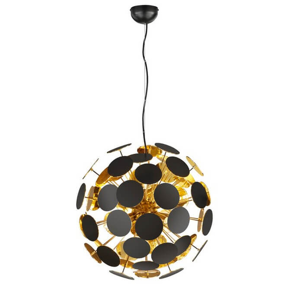 Wisząca lampa sypialniana DISCALGO 309900632 Trio dekoracyjna czarny złoty