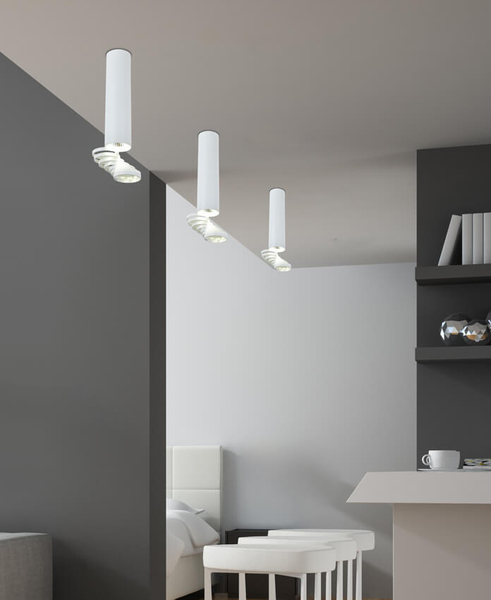 Lampa sufitowa regulowana 2282756 Candellux tuba biała
