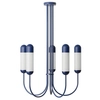 Szklana lampa wisząca Funsui FNB51313R02 sople granatowe białe
