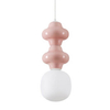 Wisząca lampa ceramiczna VILROSA LE44561 nad stół różowa biała