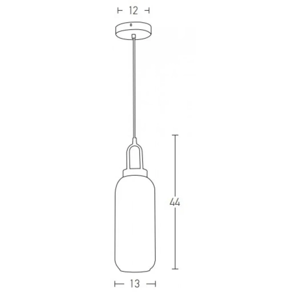 Industrialna lampa wisząca 19176 szklana do salonu nad stół mosiądz szary