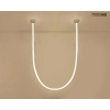 Lampa wisząca LASSO biała srebrna MSE15011004431 1xLED 50W 3000-4000K CCT wąż LED