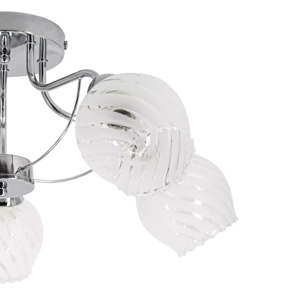 Chromowana lampa sufitowa 8979/5 8C vintage do salonu