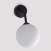 Kinkiet lampa ścienna DORADO LP-002/1W BK Light prestige loftowa oprawa szklana kula czarna biała