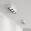 Prostokątna lampa sufitowa 1056 Domeno LED 9W 4000K do salonu biała
