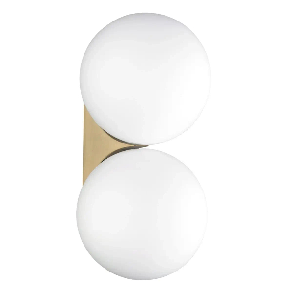 Kinkiet ścienny art deco DOT ST-10560-W2 biały złoty szklany metalowy G9 230V do sypialni