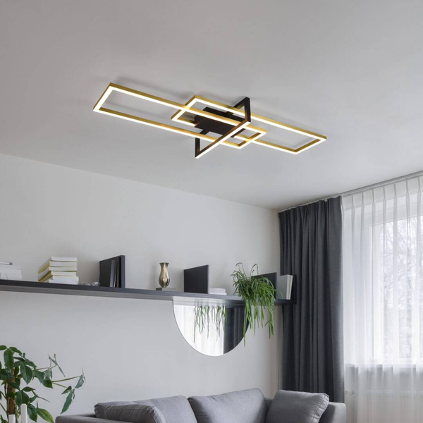 Sufitowa lampa ściemnialna ZENITRA DL308620310 LED 34W 3000K czarna złota