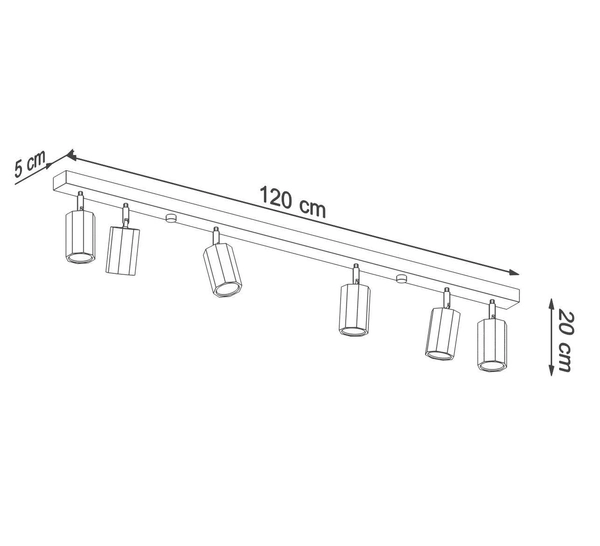 Drewniana lampa sufitowa SL.1032 ekologiczny spot do salonu