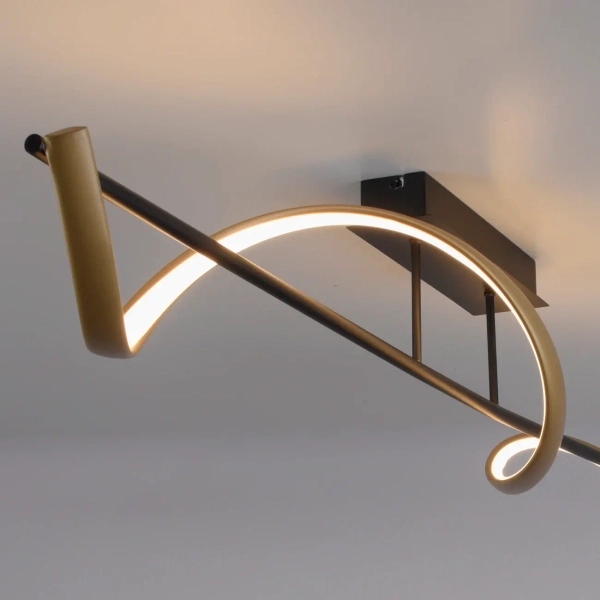 Sufitowa lampa Q-SWING mosiądz antracyt 6385-13 1xLED 24W CCT do salonu