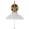 Ścienna lampa do sypialni Hadano HAD0740-10 ceramiczna mosiądz biały