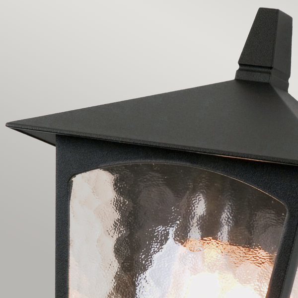 Minimalistyczny kinkiet ścienny York BL15-BLACK Elstead na taras lampion czarny