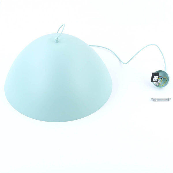 Zwisająca lampa do sypialni Faro 974 kopuła metalowa miętowa