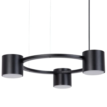 Wisząca lampa ring Kodo 3 41334 tubki metalowe czarne
