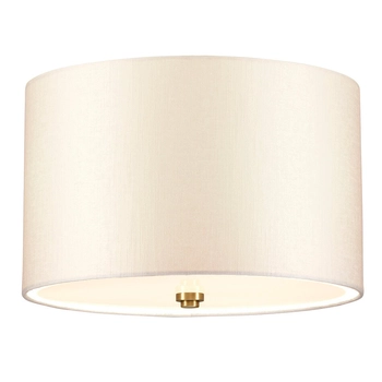 Sufitowa lampa materiałowa Fletcher DL-FLETCHER14-3LT-IV-AB biały mosiądz