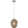 LAMPA wisząca LORA szklana OPRAWA klasyczny zwis chrom przydymiony